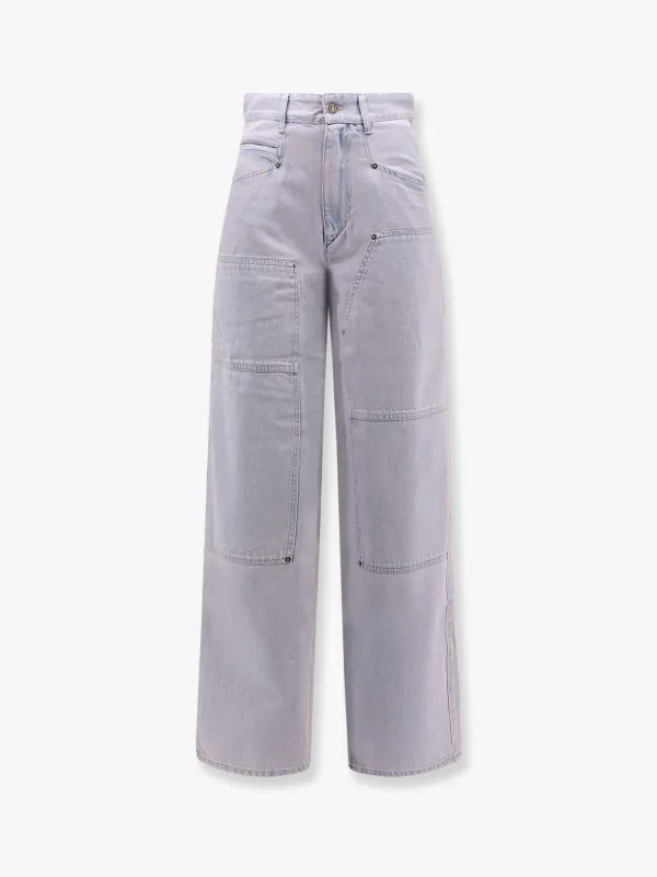 MARANT ETOILE Ophra light blue cotton jeans sold by Siebentaschen
