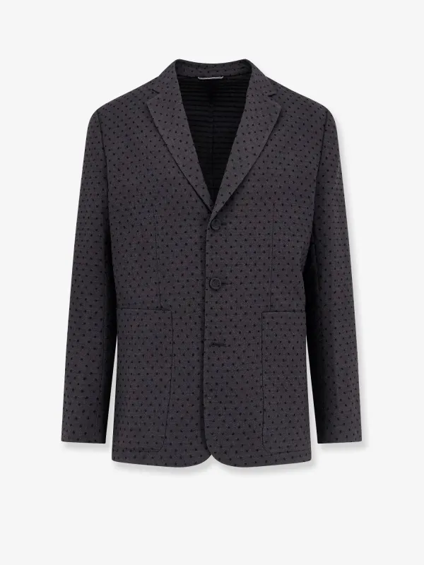 Dior Polka-dots virgin wool and alpaca jacquard blazer sold by Siebentaschen