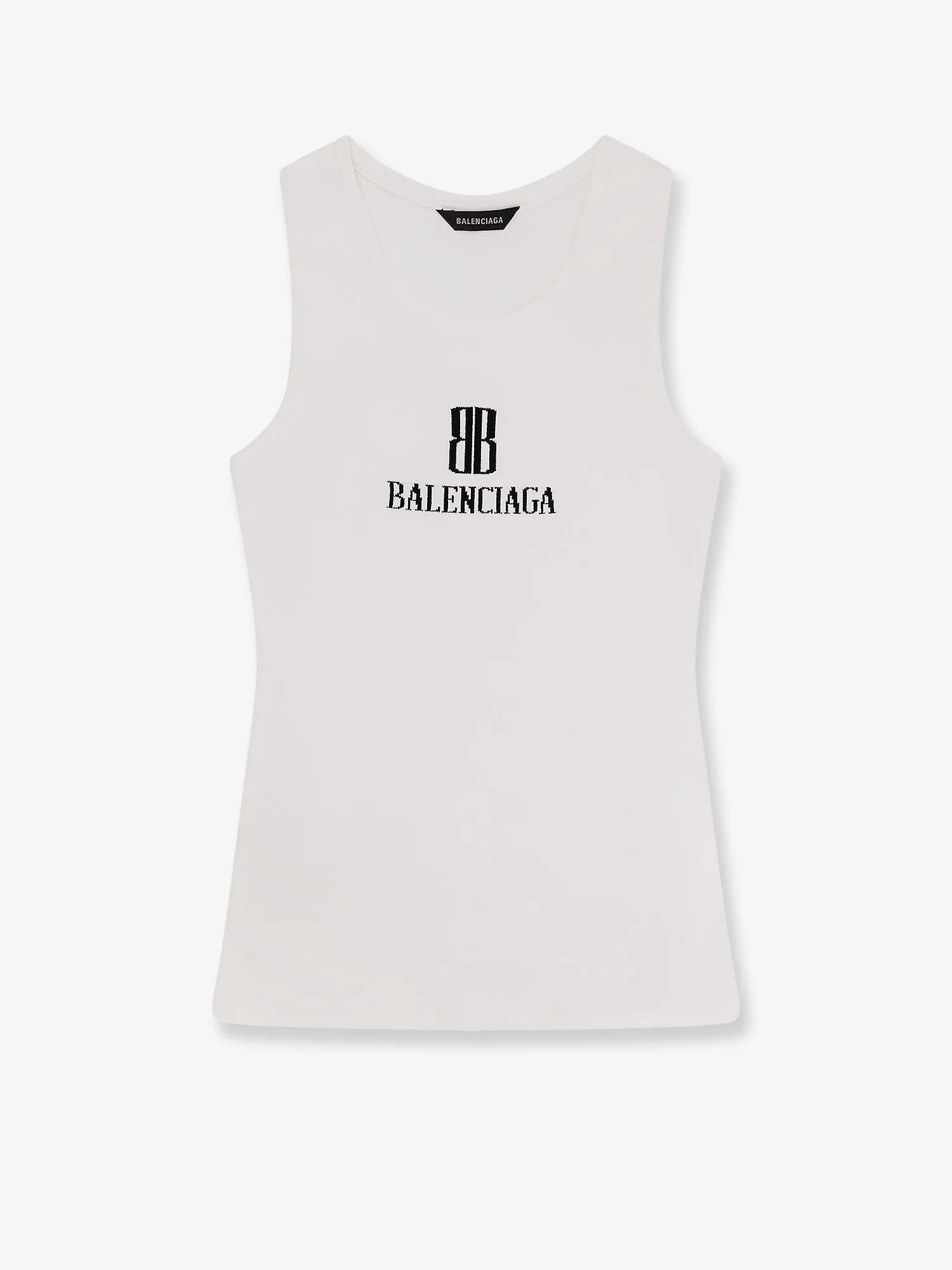 Balenciaga Ribbed viscose blend tank top sold by Siebentaschen