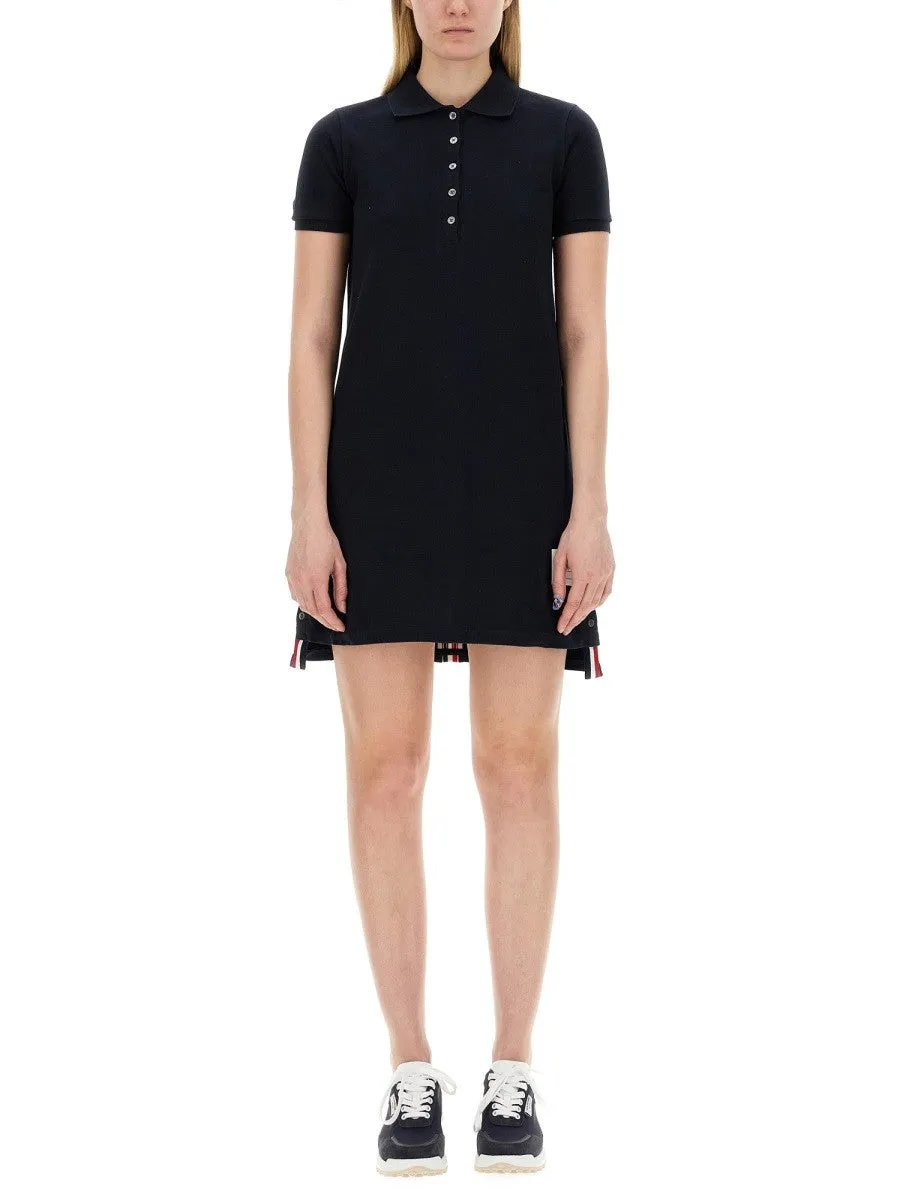 THOM BROWNE COTTON PIQUE POLO SHIRT DRESS sold by Siebentaschen