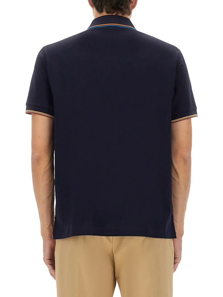 PAUL SMITH COTTON POLO SHIRT WITH ZIPPER sold by Siebentaschen product image thumbnail 3