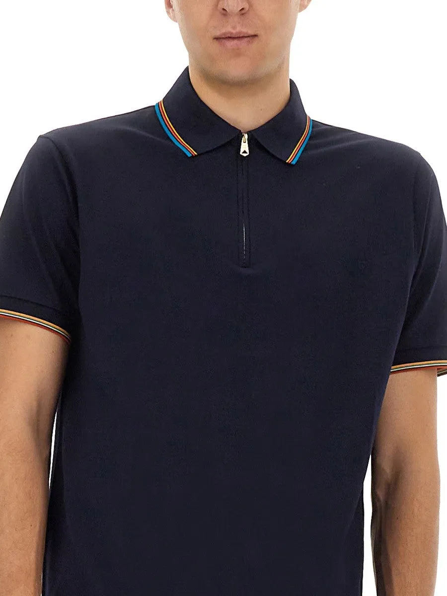 PAUL SMITH COTTON POLO SHIRT WITH ZIPPER sold by Siebentaschen product image thumbnail 4