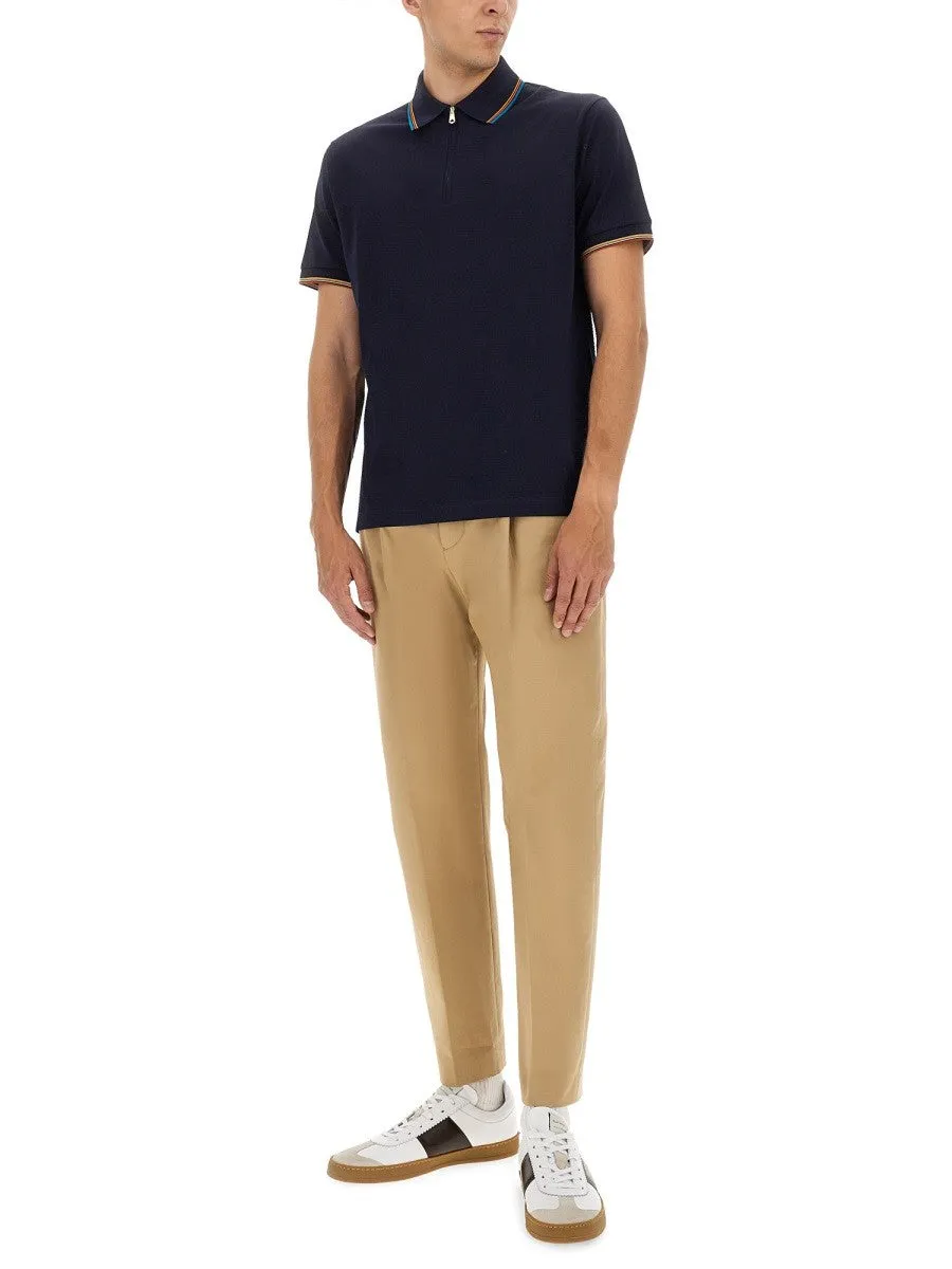 PAUL SMITH COTTON POLO SHIRT WITH ZIPPER sold by Siebentaschen product image thumbnail 2