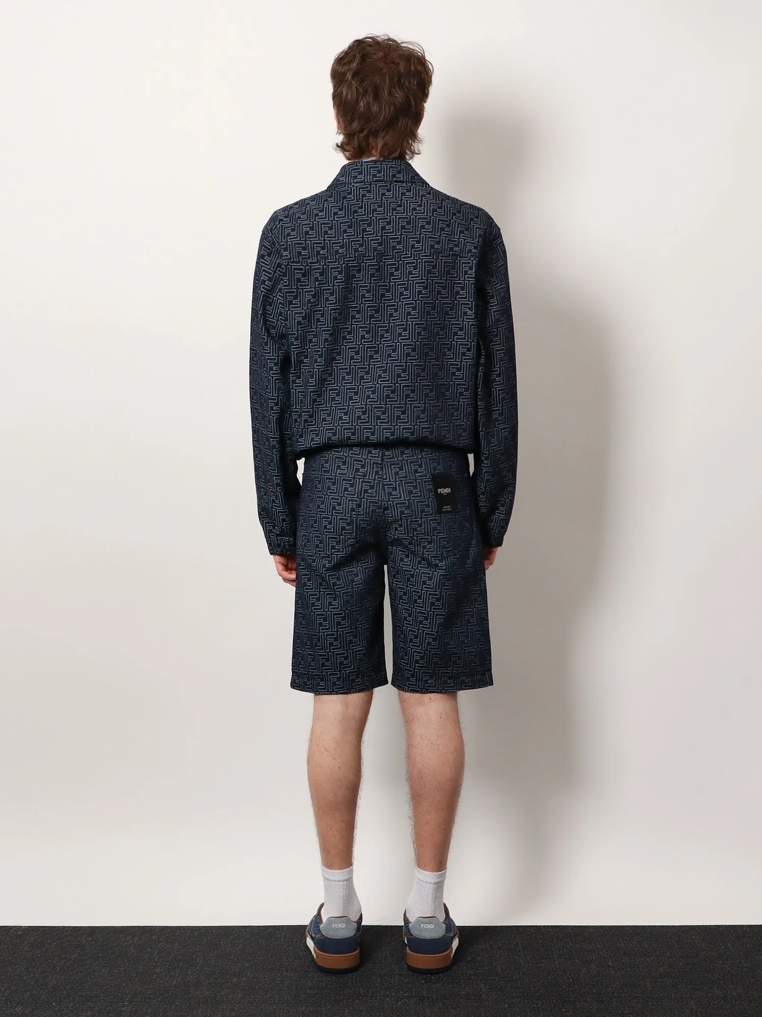 Fendi Denim bermuda shorts with all-over FF logo sold by Siebentaschen product image thumbnail 3