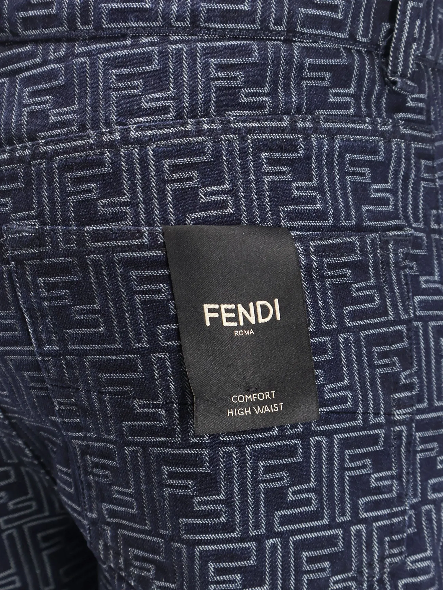 Fendi Denim bermuda shorts with all-over FF logo sold by Siebentaschen product image thumbnail 5