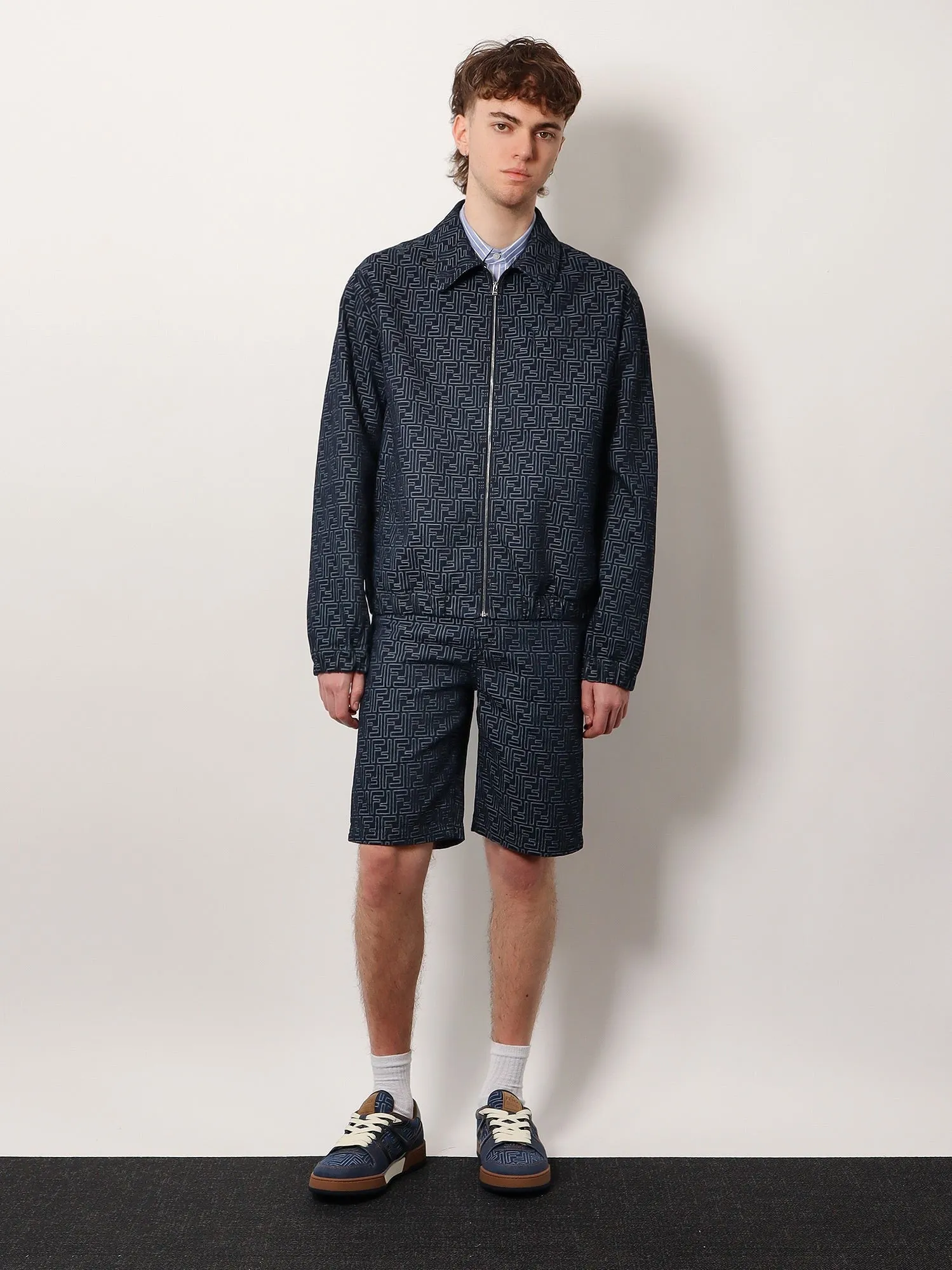 Fendi Denim bermuda shorts with all-over FF logo sold by Siebentaschen product image thumbnail 2