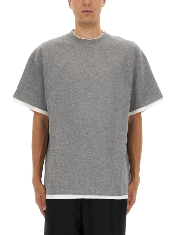 JIL SANDER DOUBLE LAYER COTTON T-SHIRT made by Jil Sander