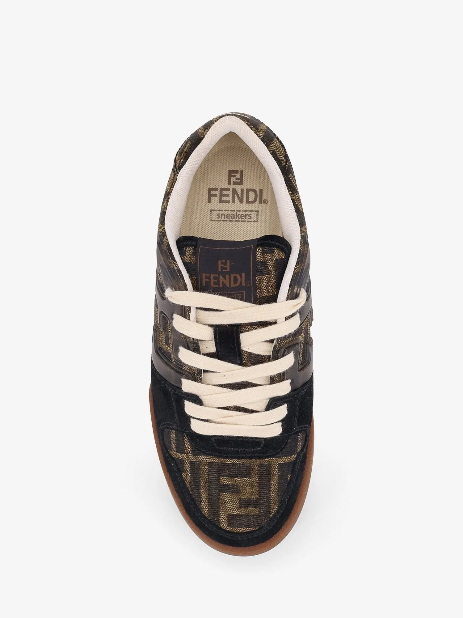 Fendi Fendi Match suede sneakers with jacquard FF fabric inserts sold by Siebentaschen product image thumbnail 5