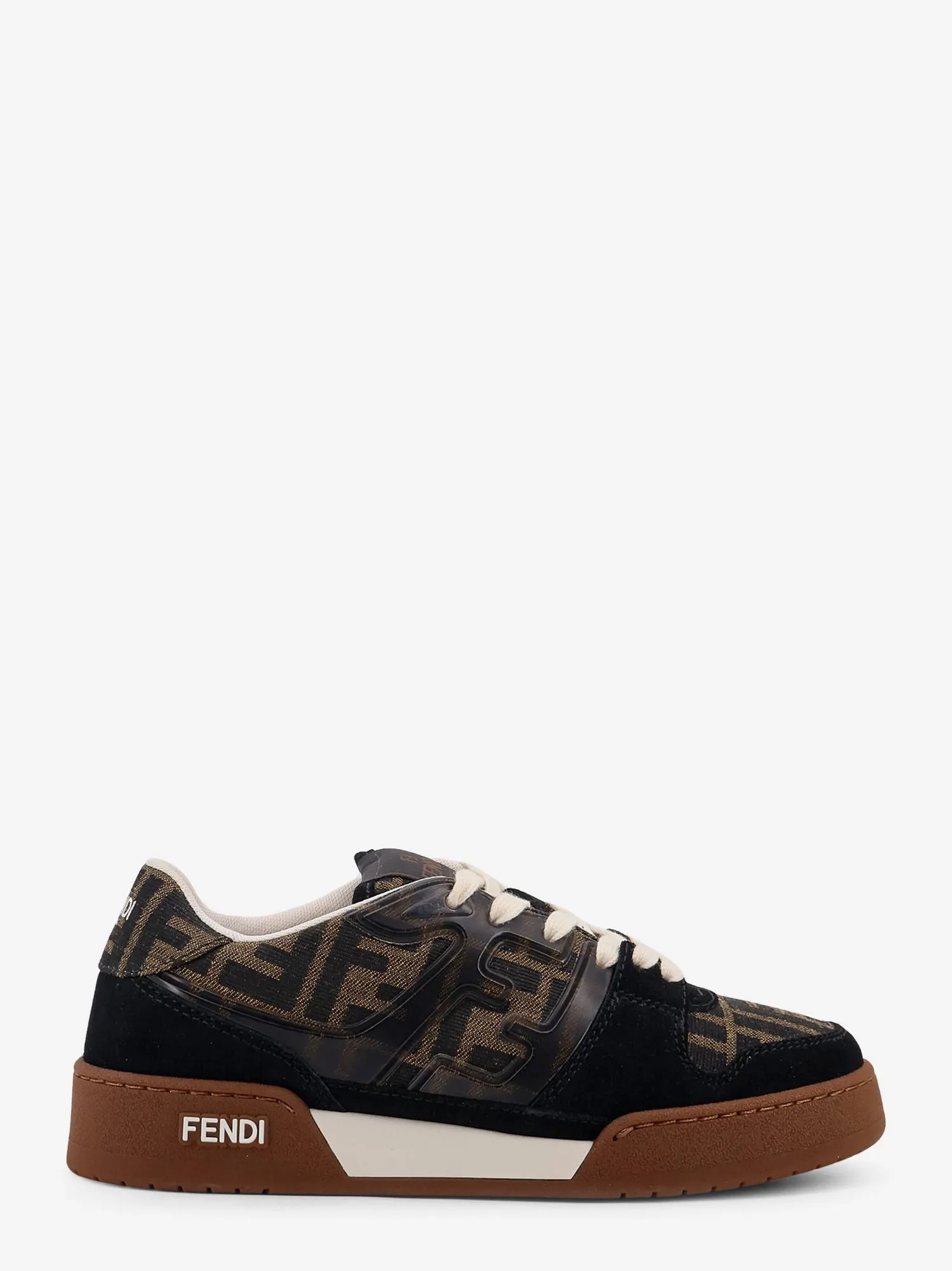Fendi Fendi Match suede sneakers with jacquard FF fabric inserts sold by Siebentaschen