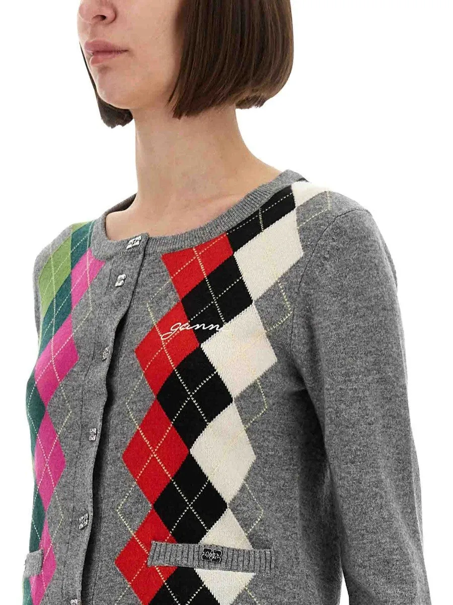GANNI JACQUARD CASHMERE CARDIGAN sold by Siebentaschen product image thumbnail 4
