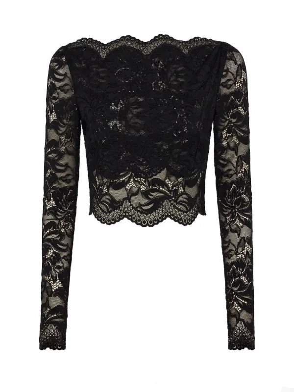 RABANNE CROPPED LACE TOP sold by Siebentaschen