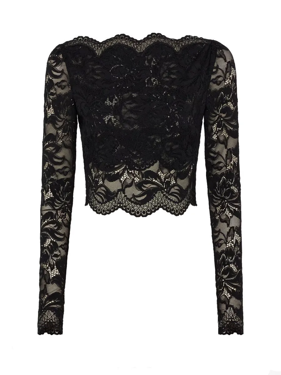 RABANNE CROPPED LACE TOP sold by Siebentaschen