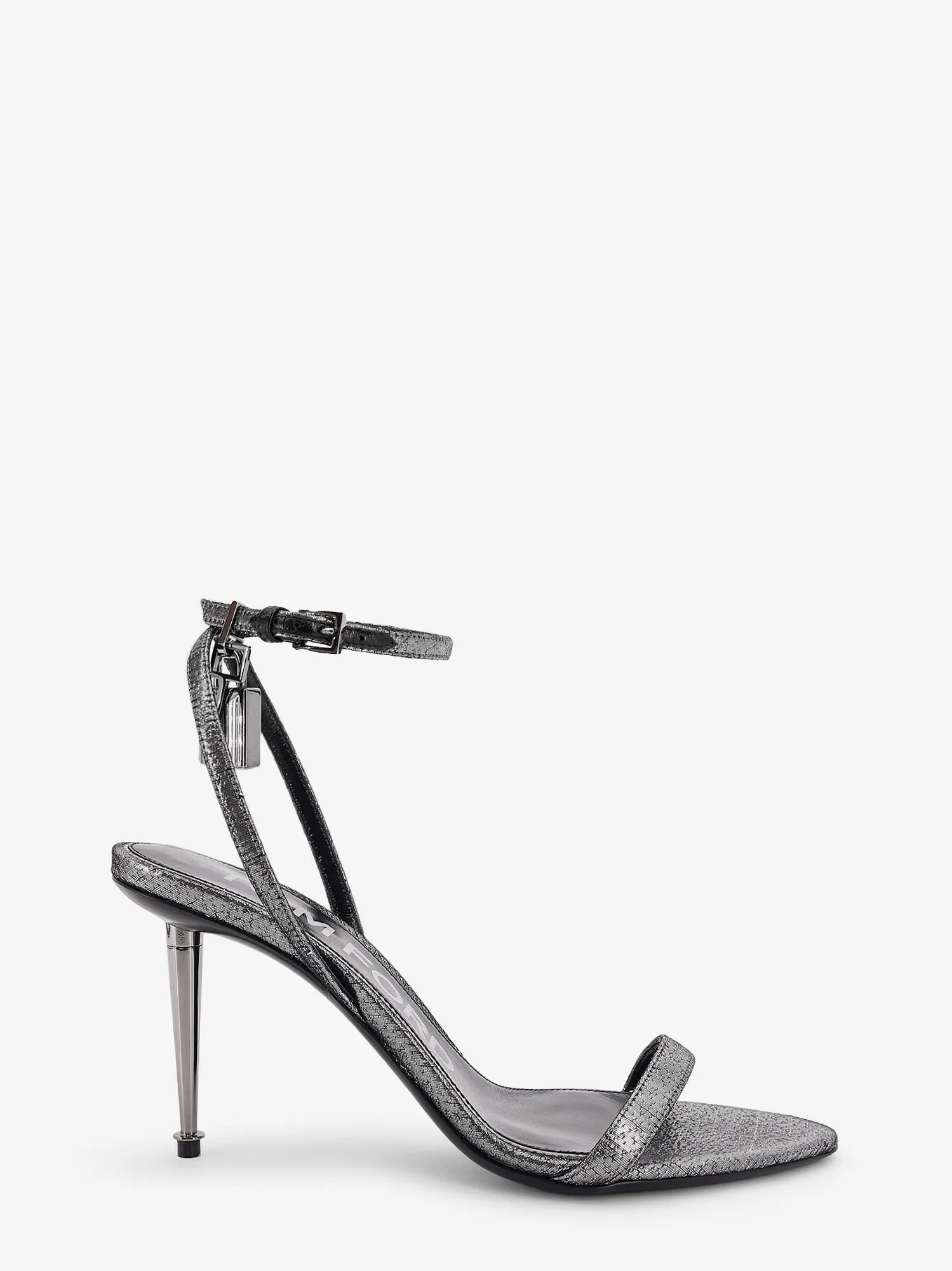 TOM FORD Laminated heeled sandals with laminated effect sold by Siebentaschen