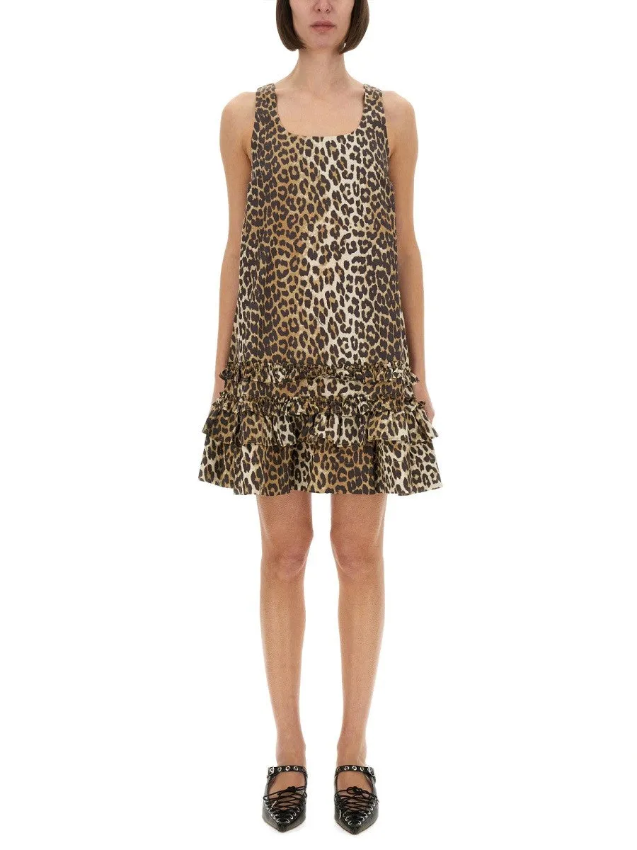 GANNI LEOPARD MINI DRESS sold by Siebentaschen