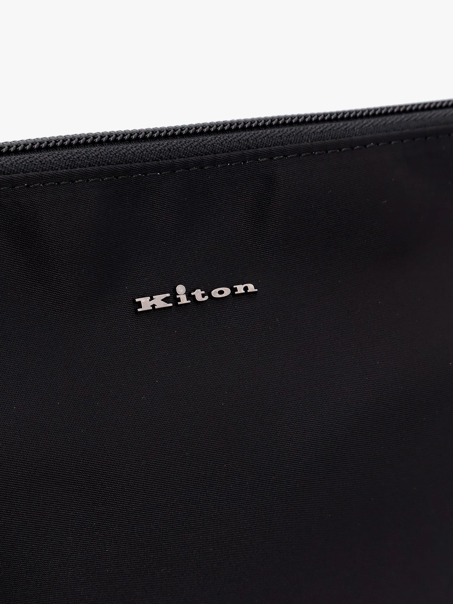KITON CIRO PAONE Nylon clutch bag with metal lettering logo sold by Siebentaschen product image thumbnail 4