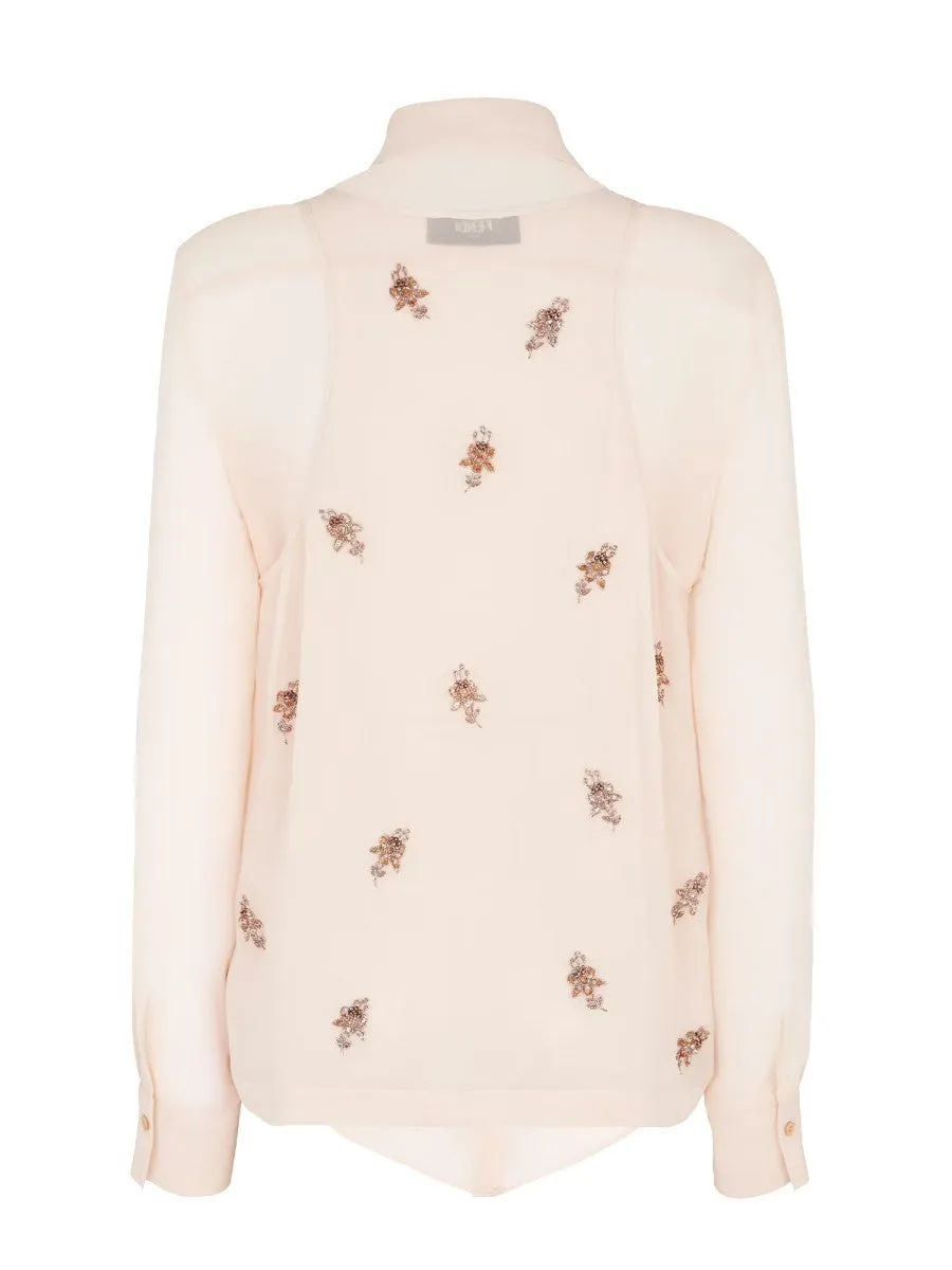Fendi EMBROIDERED GEORGETTE TOP sold by Siebentaschen product image thumbnail 2