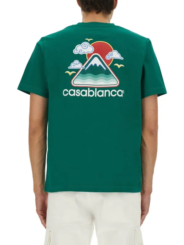 CASABLANCA T-SHIRT WITH PRINT sold by Siebentaschen