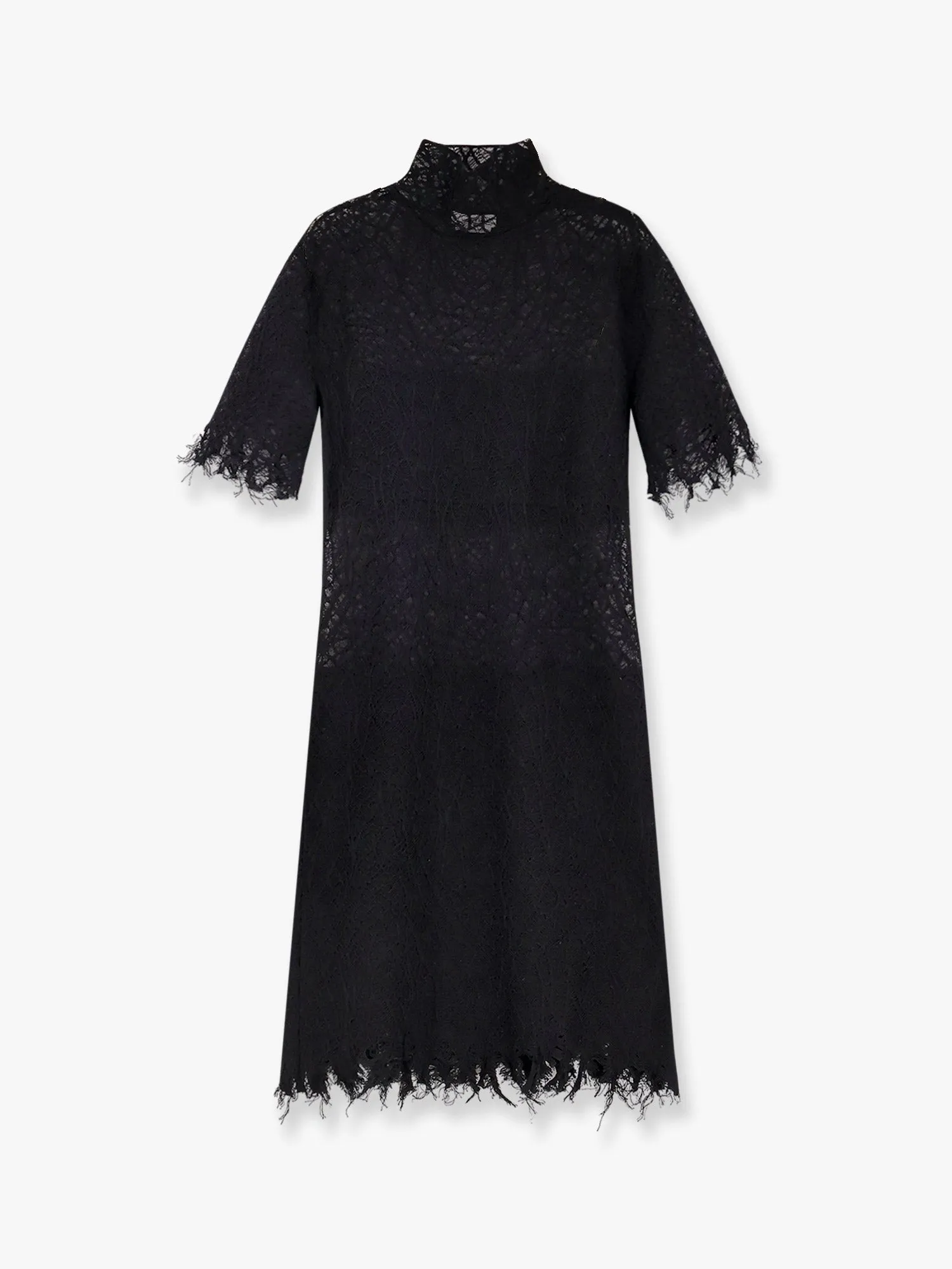 Alexander Mcqueen Lace dress with cotton inserts and organic silk sold by Siebentaschen