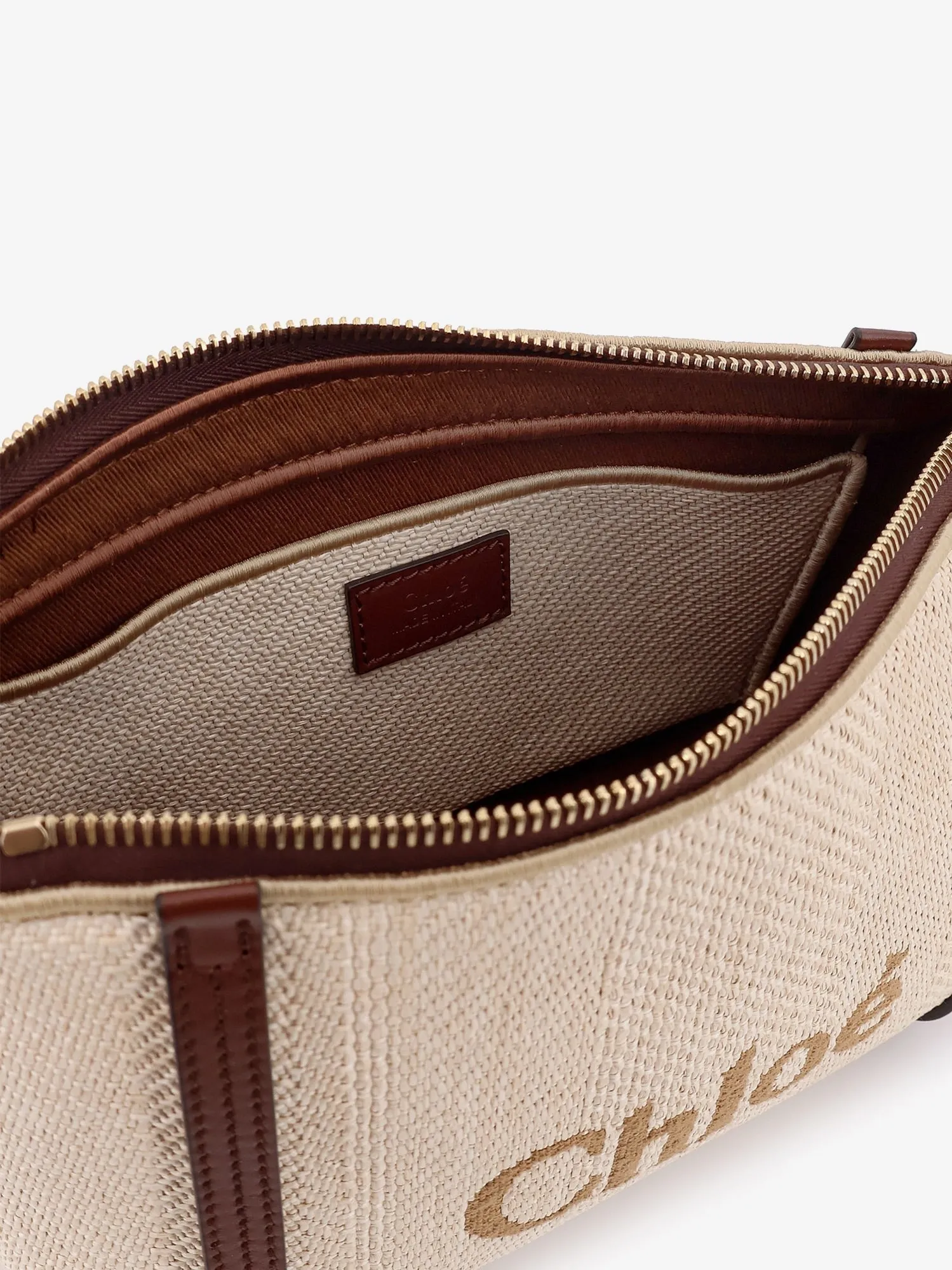 CHLOE' Chloè Carry canvas shoulder bag with logo embroidery sold by Siebentaschen product image thumbnail 4