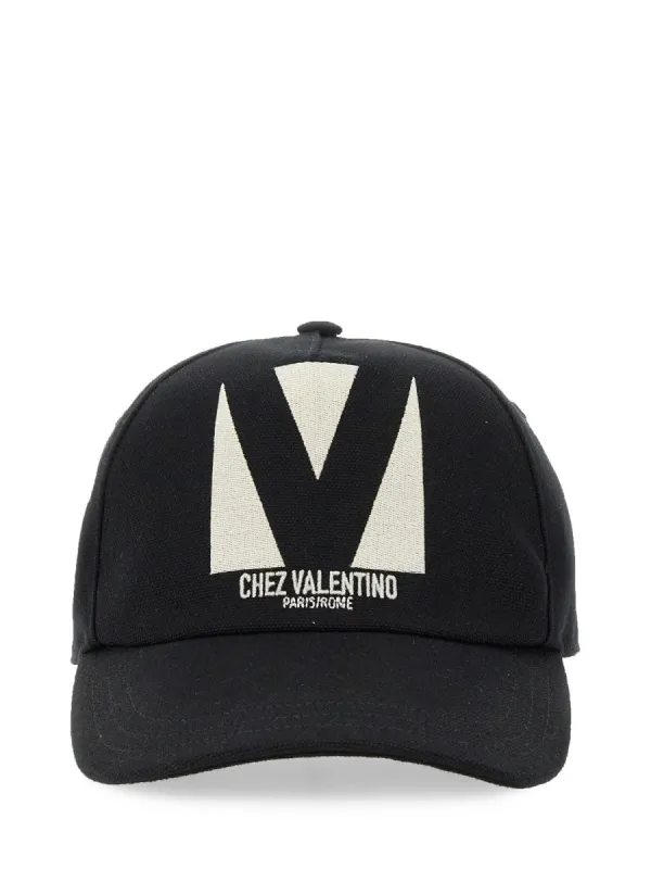Valentino Garavani "CHEZ VALENTINO" EMBROIDERED BASEBALL CAP sold by Siebentaschen