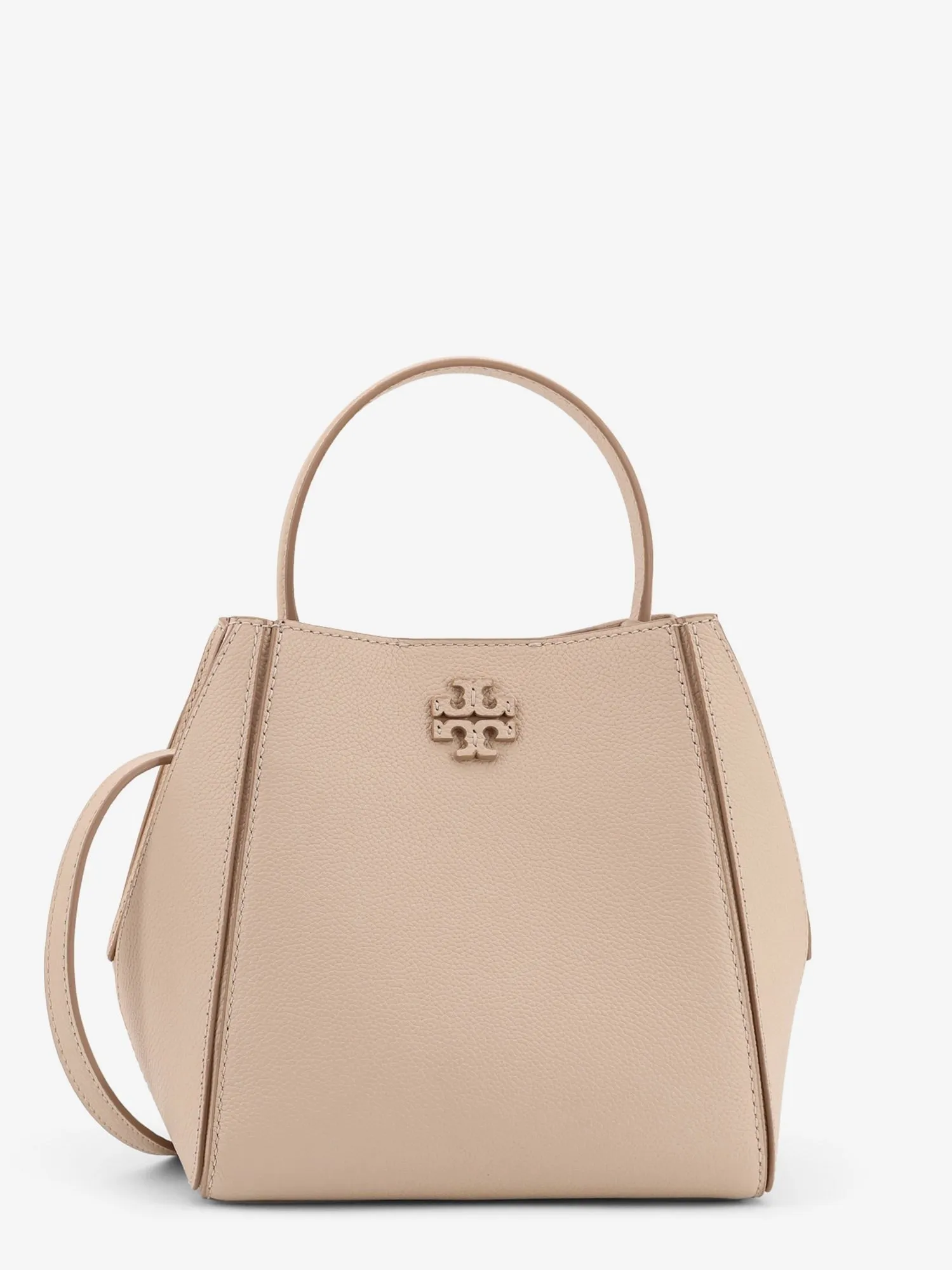 Tory Burch McGraw Small leather bucket bag sold by Siebentaschen