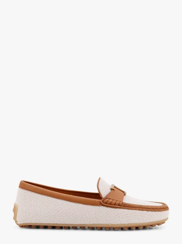 TOD'S Canvas loafer with t timeless detail sold by Siebentaschen
