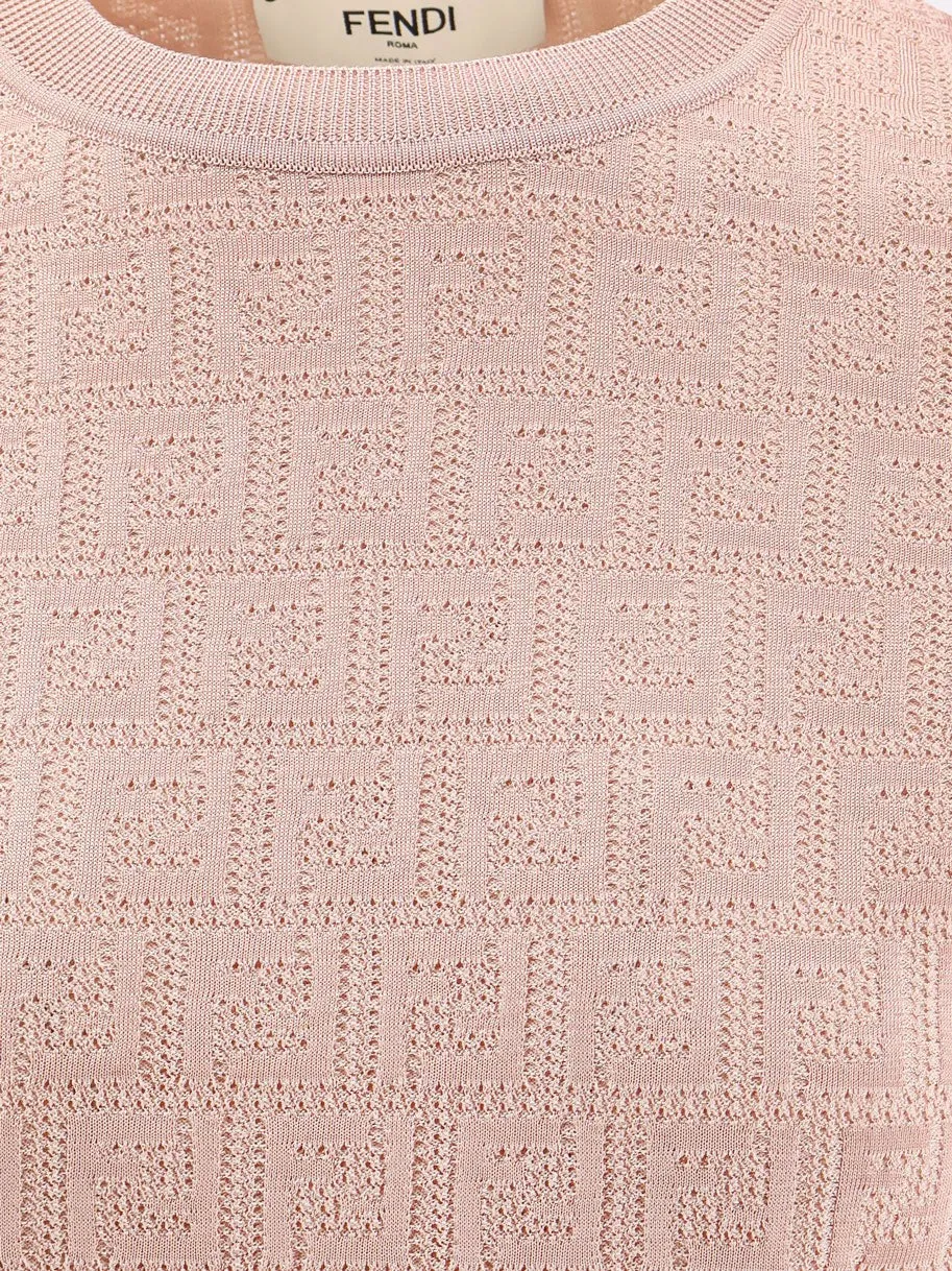 Fendi Cotton blend T-shirt with all-over FF logo sold by Siebentaschen product image thumbnail 3