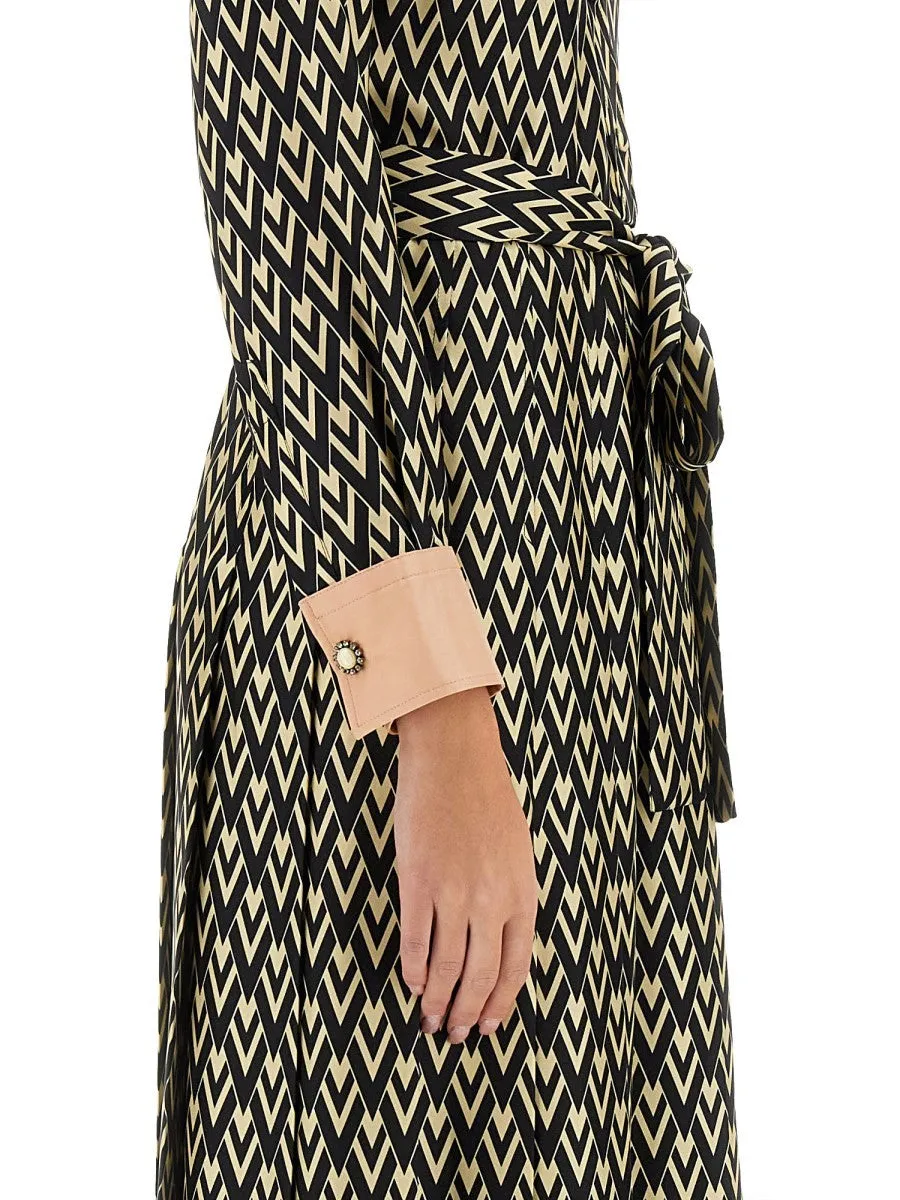 Valentino "TOUTE LA V" TWILL MIDI DRESS sold by Siebentaschen product image thumbnail 4