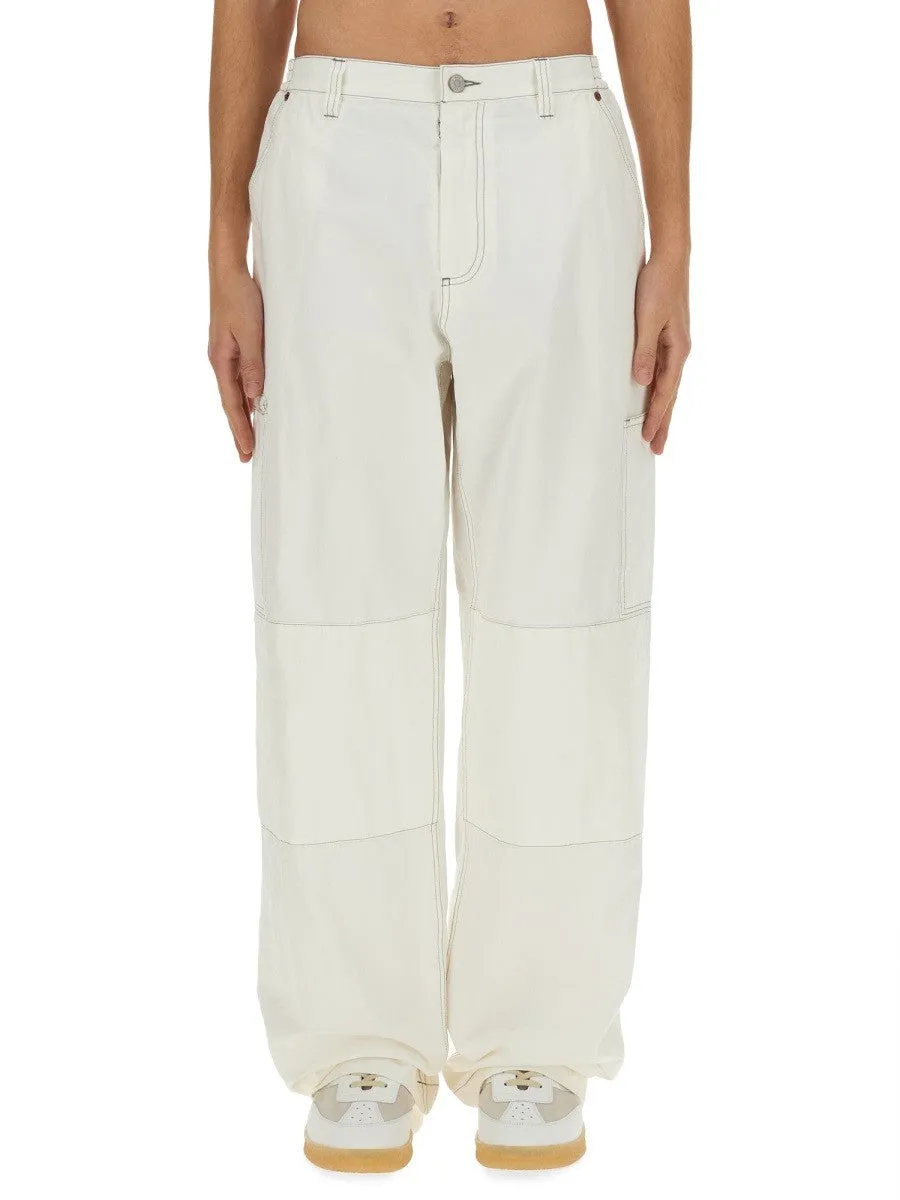 MM6 MAISON MARGIELA COTTON CANVAS PANTS sold by Siebentaschen