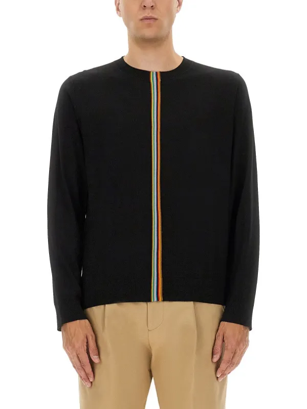 PAUL SMITH JERSEY WITH STRIPED DETAIL sold by Siebentaschen