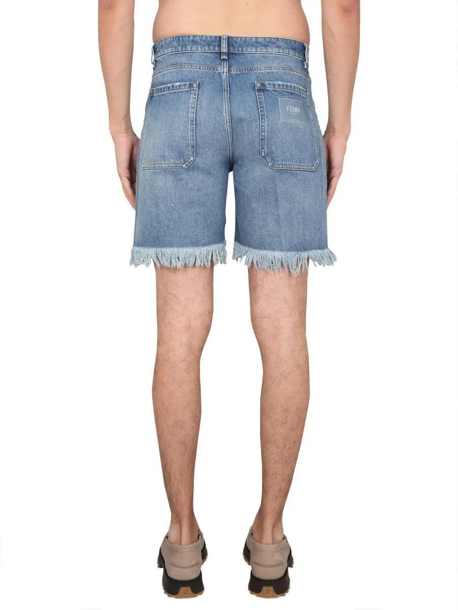 Fendi DENIM BERMUDA SHORTS sold by Siebentaschen product image thumbnail 4