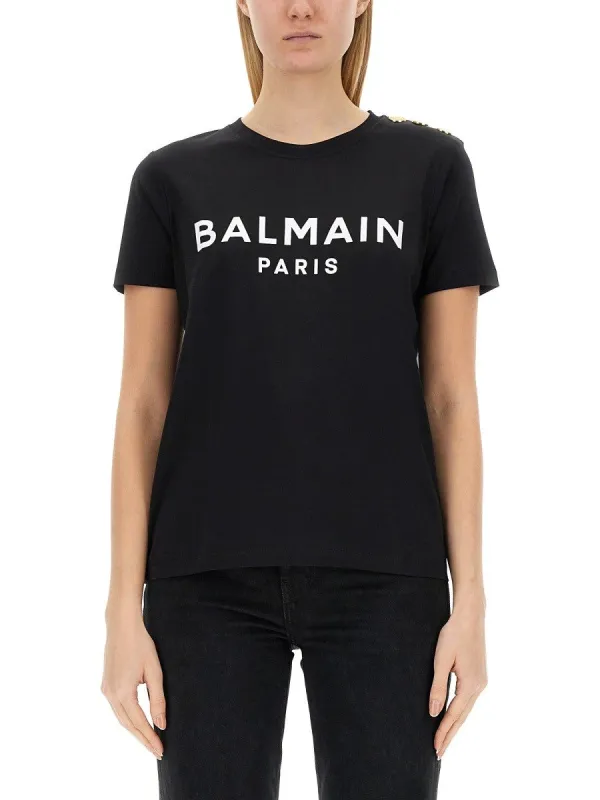 Balmain T-SHIRT WITH LOGO sold by Siebentaschen
