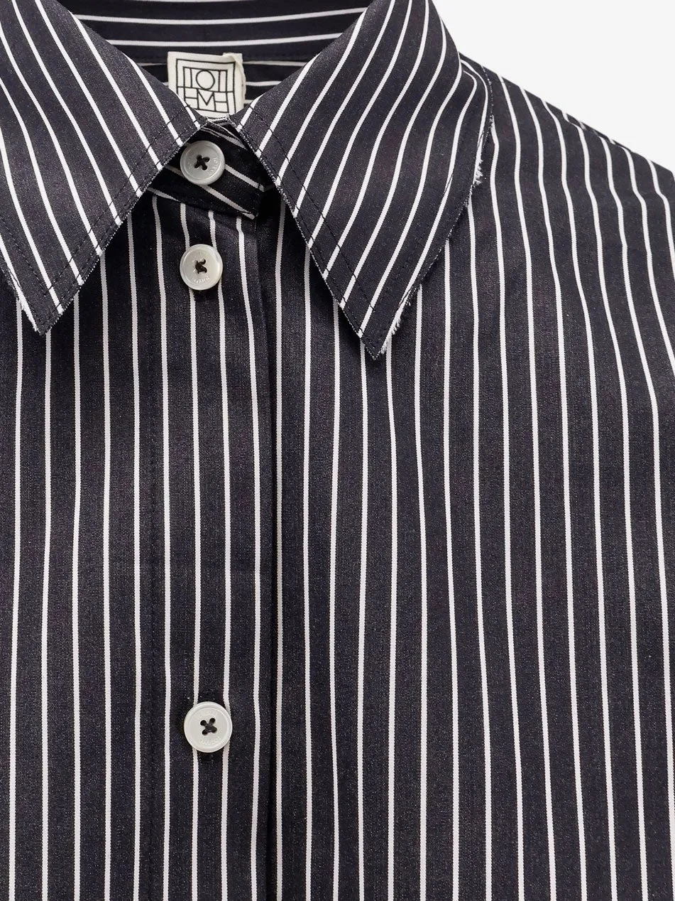 TOTEME Striped Kimono-Sleeve Shirtdress sold by Siebentaschen product image thumbnail 3