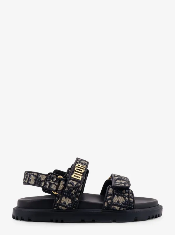 Dior Dioract cotton sandals with Dior Oblique motif sold by Siebentaschen