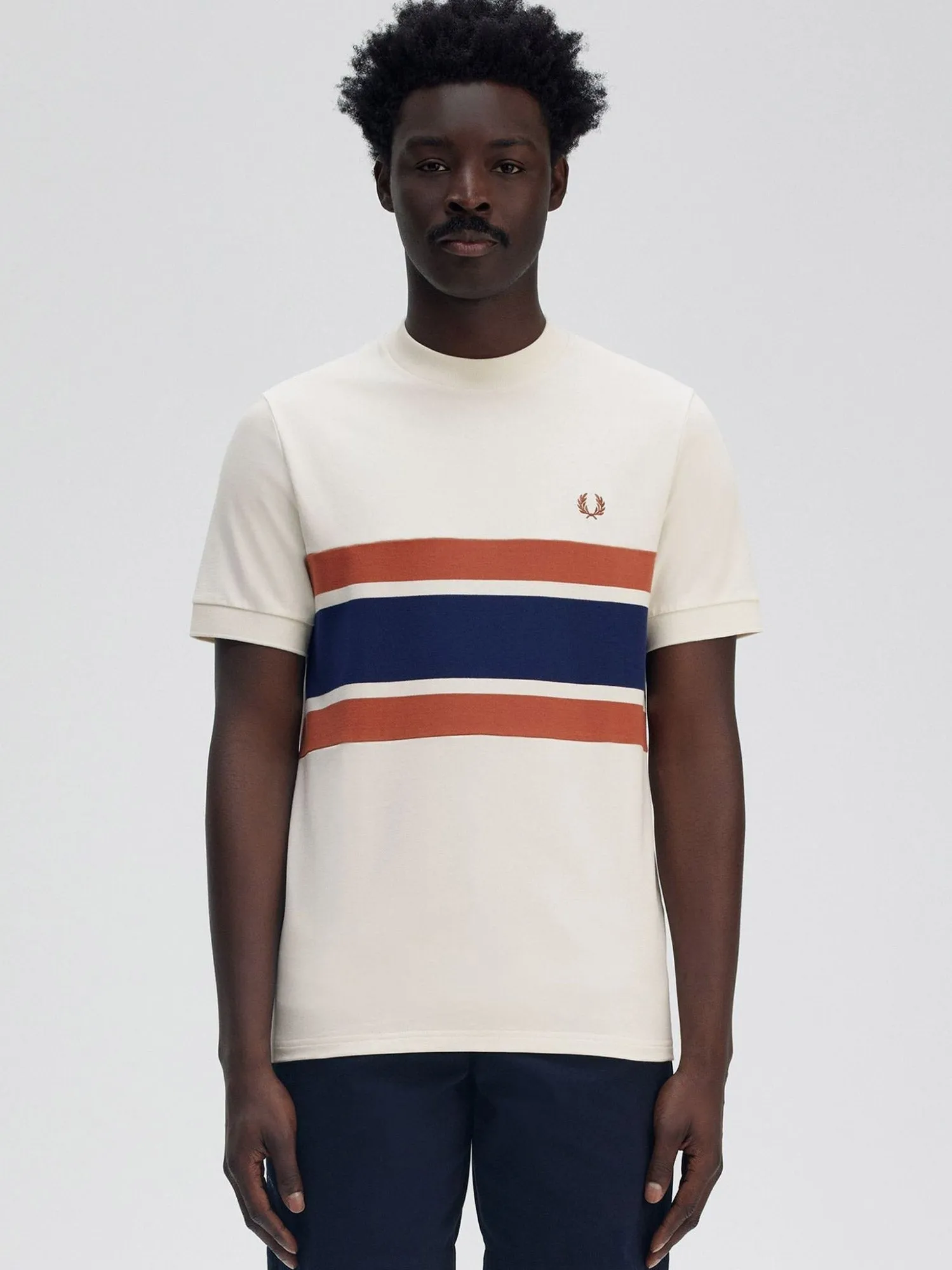 FRED PERRY Cotton T-shirt with striped motif sold by Siebentaschen product image thumbnail 2