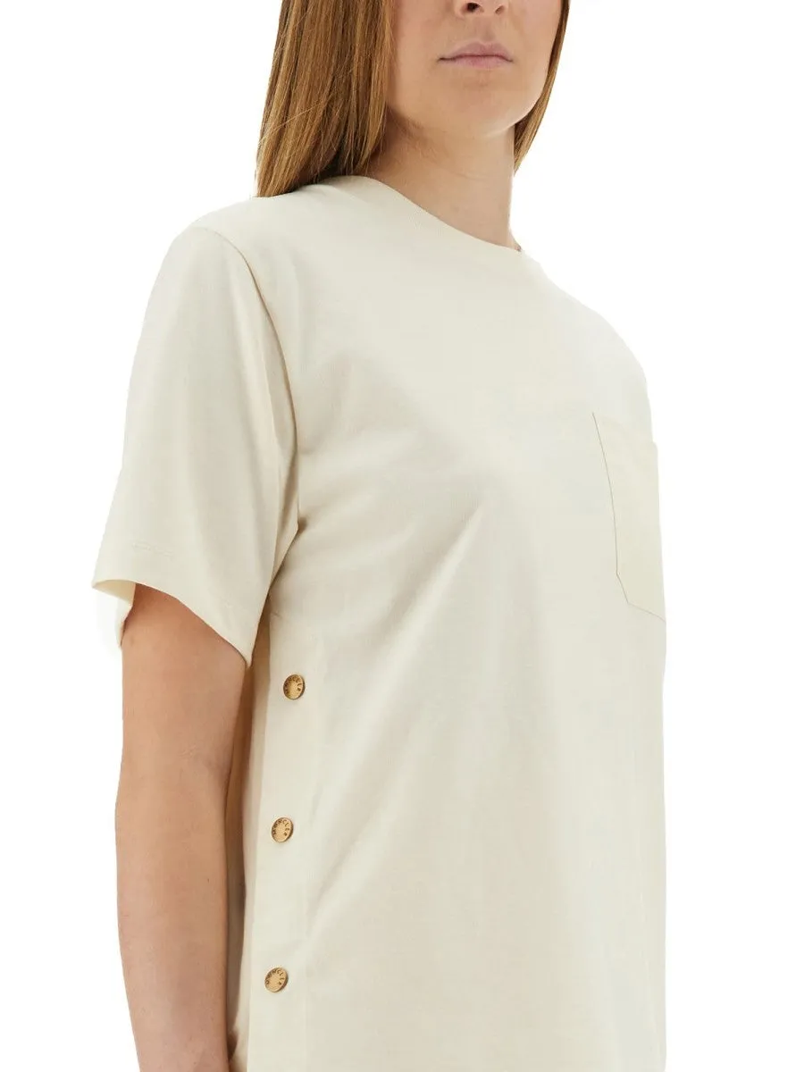 Moncler T-SHIRT WITH SIDE BUTTONS sold by Siebentaschen product image thumbnail 4