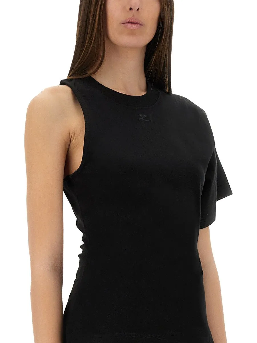 COURREGES ONE-SHOULDER T-SHIRT IN SCUBA sold by Siebentaschen product image thumbnail 4