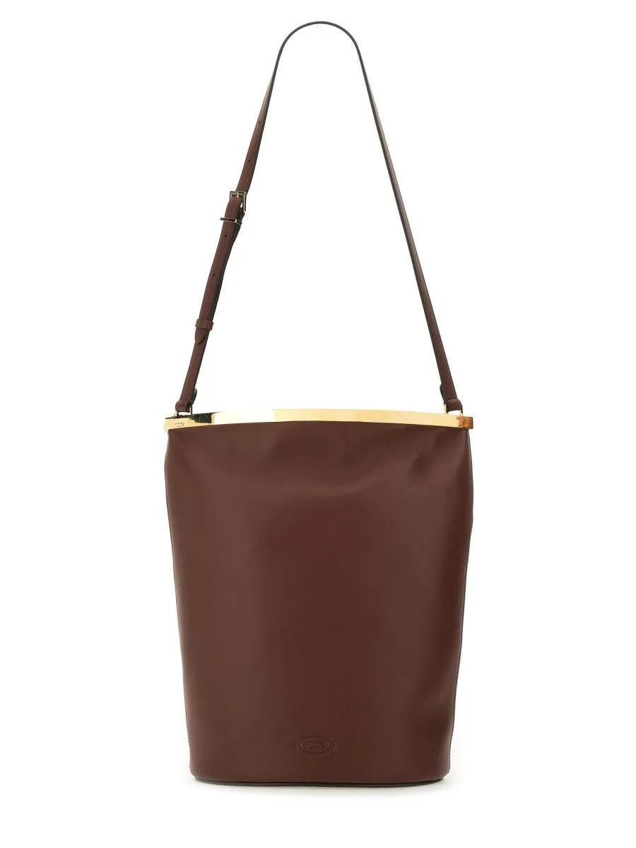 TOD'S SMALL LEATHER BUCKET BAG sold by Siebentaschen