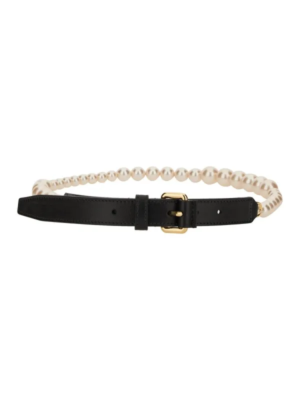 Moschino BELT WITH PEARLS sold by Siebentaschen