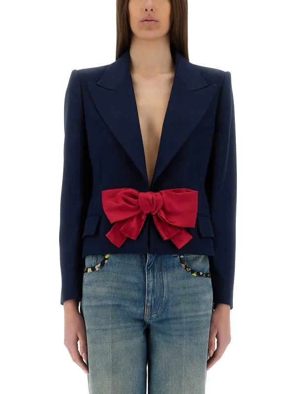 Valentino VISCOSE JACKET WITH BOW sold by Siebentaschen