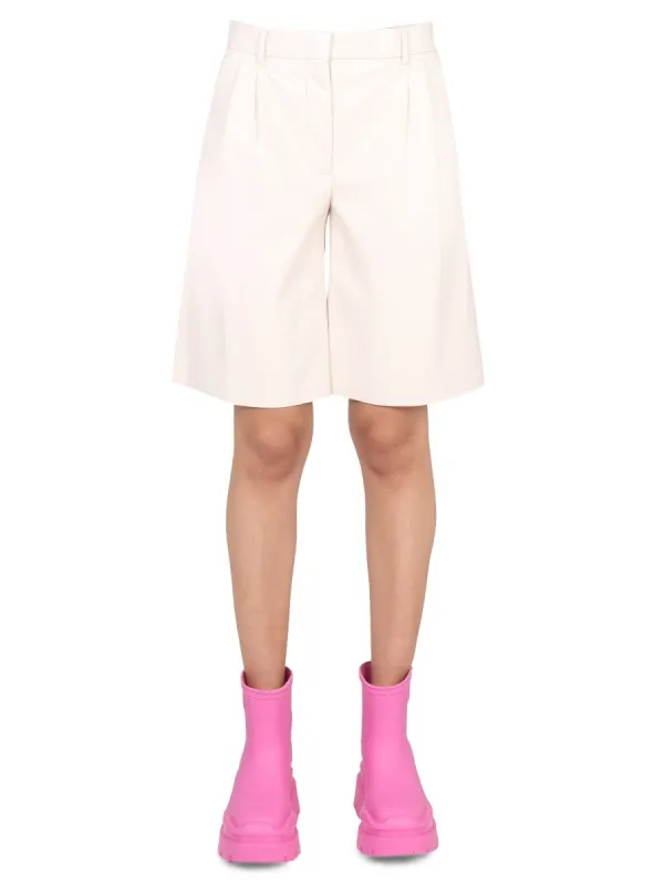 msgm FAUX LEATHER BERMUDA SHORTS sold by Siebentaschen
