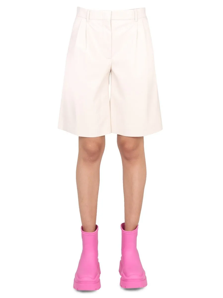 msgm FAUX LEATHER BERMUDA SHORTS sold by Siebentaschen