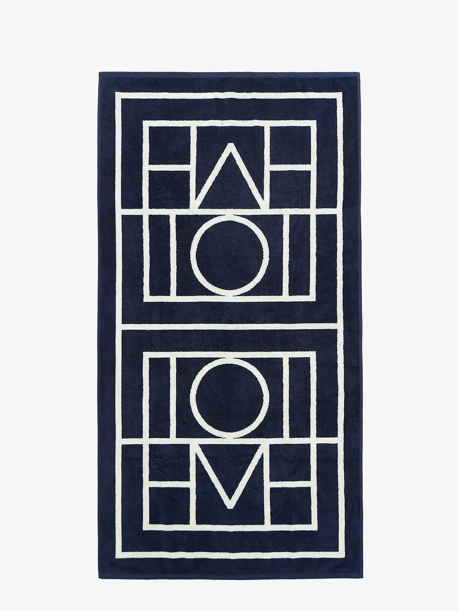TOTEME Monogram organic cotton beach towel sold by Siebentaschen