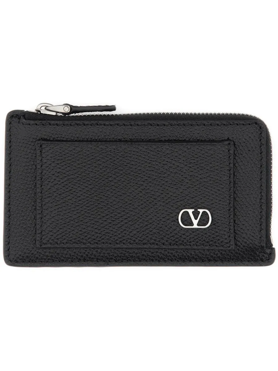 Valentino Garavani "VLOGO SIGNATURE" LEATHER COIN PURSE sold by Siebentaschen
