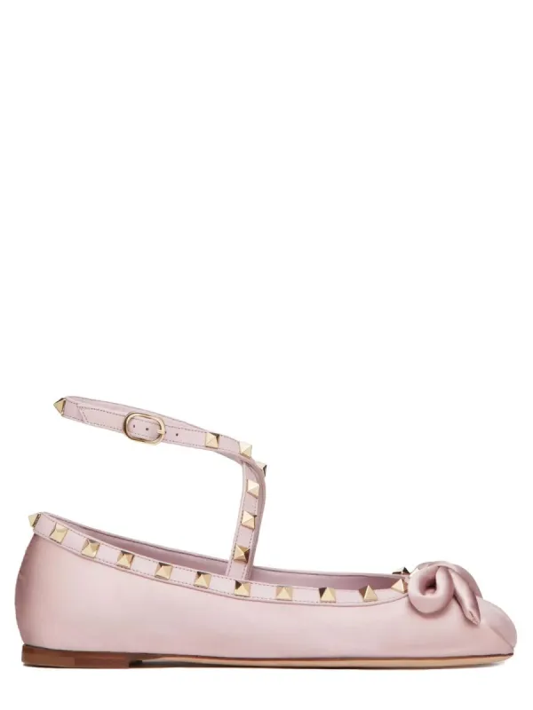 Valentino Garavani SATIN "ROCKSTUD" BALLERINA sold by Siebentaschen