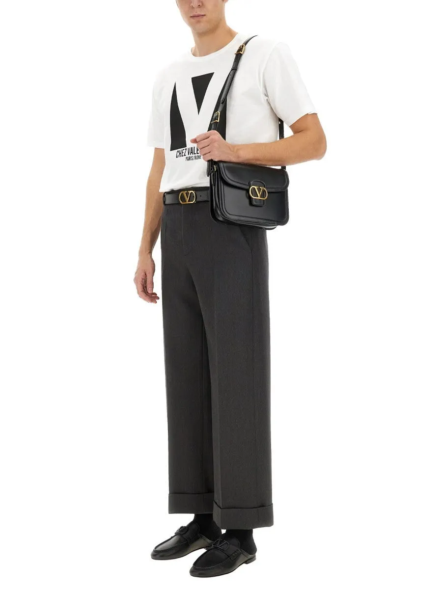 Valentino COTTON T-SHIRT WITH "CHEZ VALENTINO" PRINT sold by Siebentaschen product image thumbnail 2