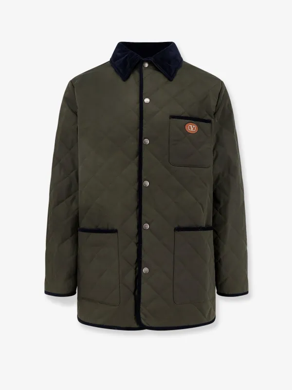 Valentino Quilted jacket with VLogo Signature patch sold by Siebentaschen