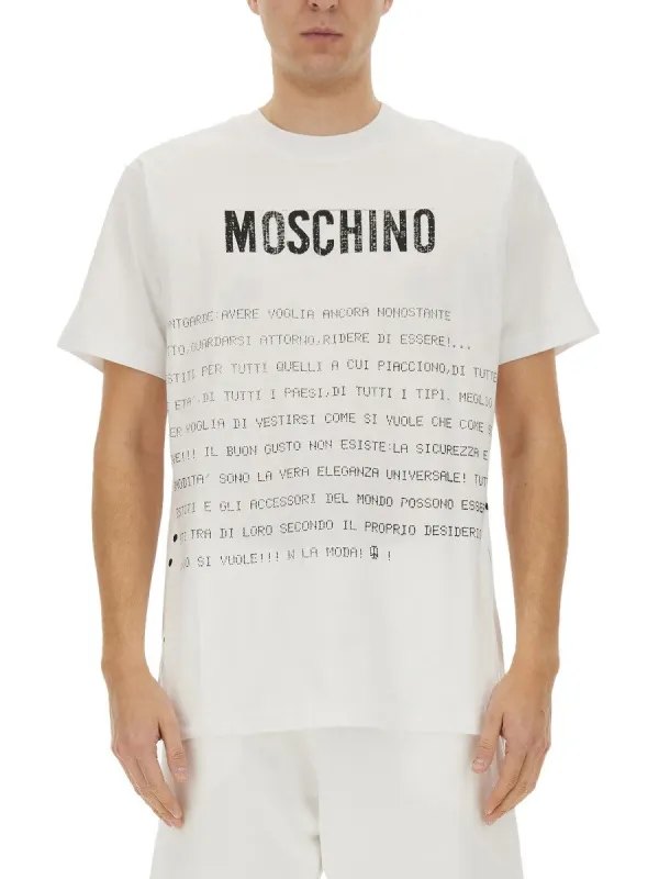 Moschino "MESSAGE PRINT" T-SHIRT sold by Siebentaschen