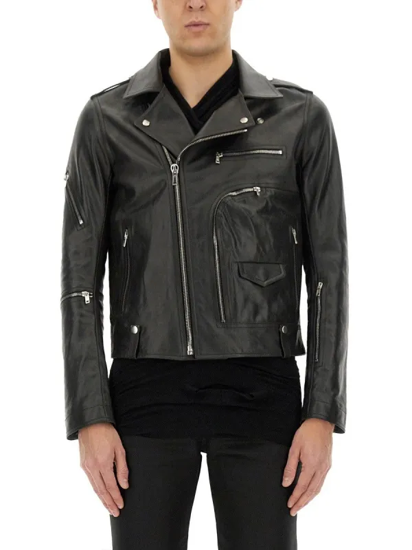 RICK OWENS LEATHER BAUHAUS JACKET sold by Siebentaschen