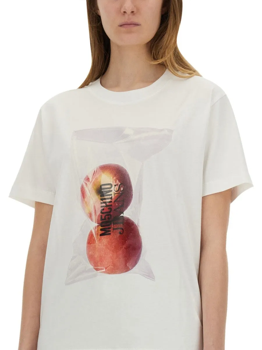 MOSCHINO JEANS APPLE PRINT T-SHIRT sold by Siebentaschen product image thumbnail 4